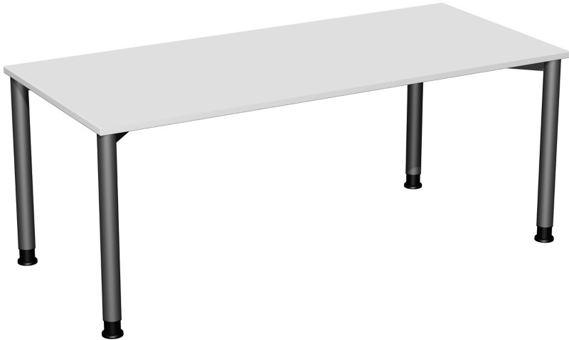 Speed Office Schreibtisch Rechteckig Hellgrau 1.800 (B) x 800 (T) x 800 (H) mm MFC (Melaminbeschichtete Spanplatte)