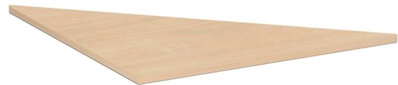 4 Fuß Flex Verkettungsplatte Dreieck 90°, inkl. Verkettungsmaterial, 800x800x, Buche