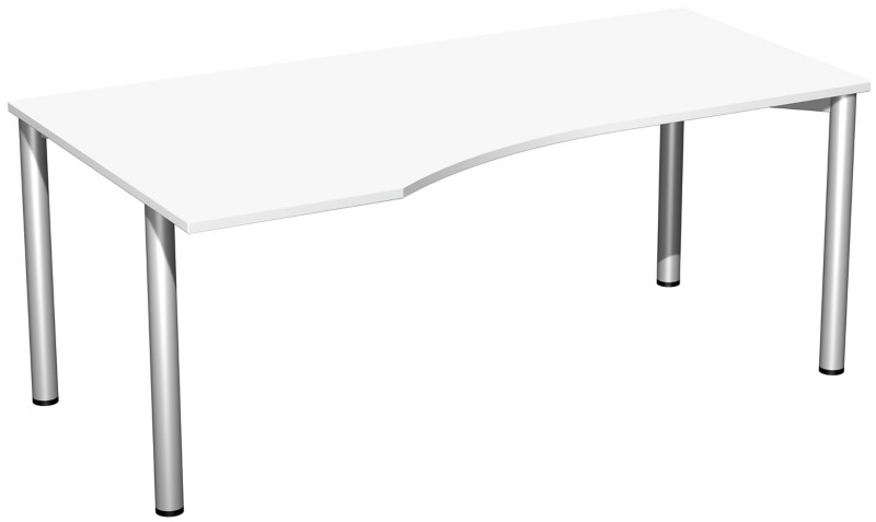 Speed Office Schreibtisch Freiform Weiß 1.800 (B) x 1.000 (T) x 720 (H) mm MFC (Melaminbeschichtete Spanplatte)
