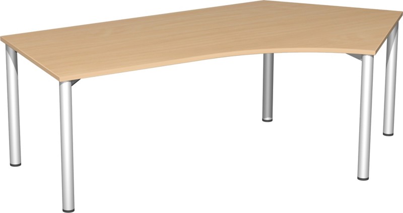 Speed Office Schreibtisch Freiform Buche 2.166 (B) x 1.130 (T) x 720 (H) mm MFC (Melaminbeschichtete Spanplatte)