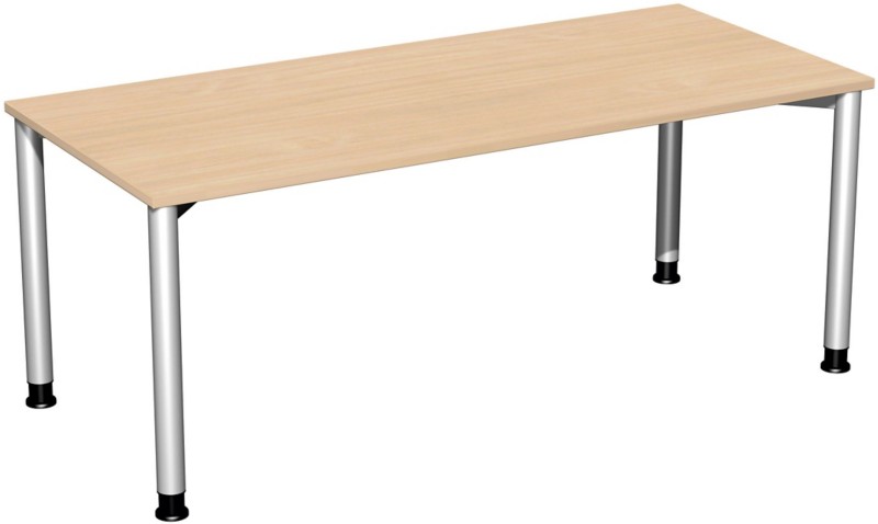 Speed Office Schreibtisch Rechteckig Buche 1.800 (B) x 800 (T) x 800 (H) mm MFC (Melaminbeschichtete Spanplatte)