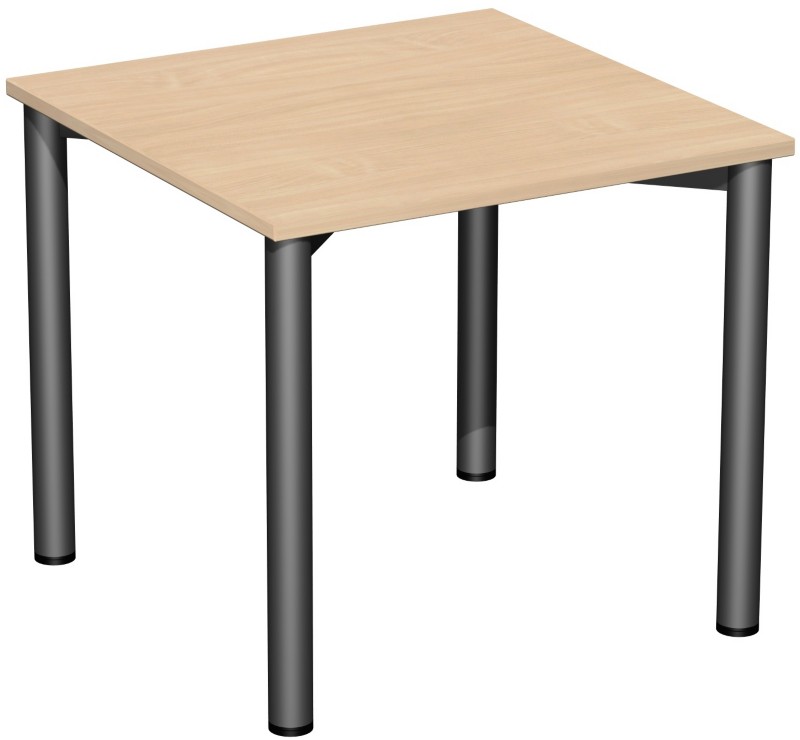 Thumbnail - Speed Office Schreibtisch Rechteckig Buche 800 (B) x 800 (T) x 720 (H) mm MFC (Melaminbeschichtete Spanplatte)