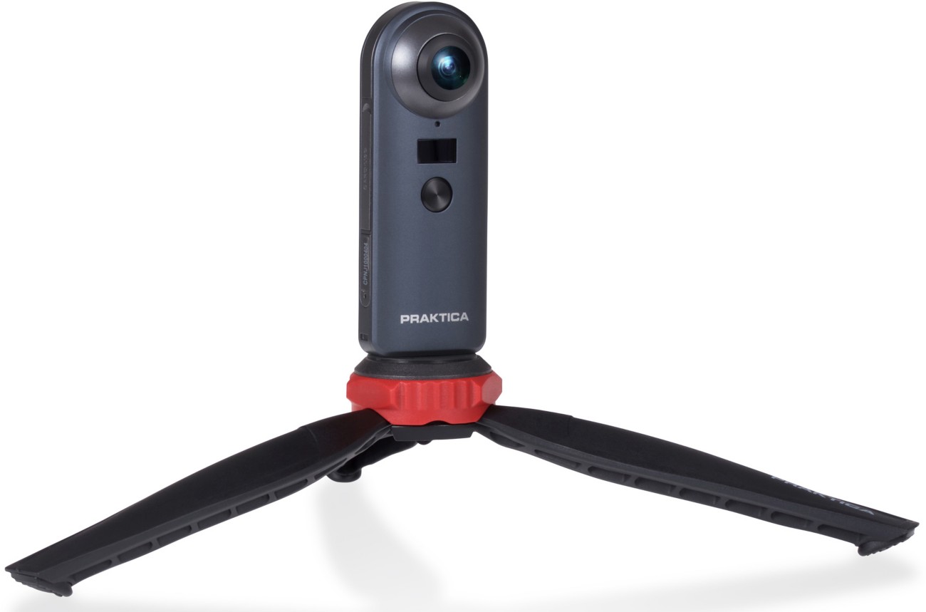 Praktica Desktop Tripod & Monopod Kit 4In1 Red, Black Photography