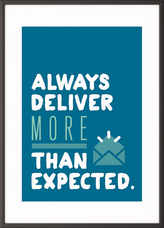 Paperflow Wandbild "Always deliver more than expected" 420 x 594 mm