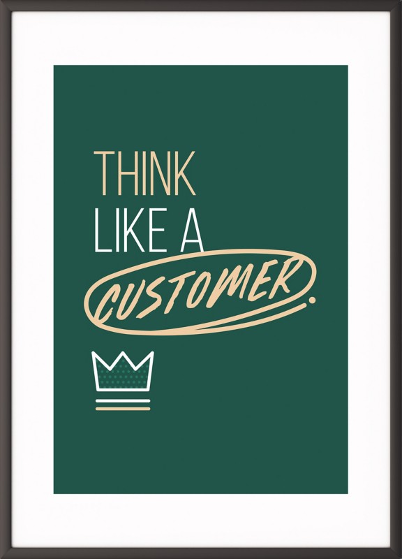 Thumbnail - Paperflow Wandbild "Think like a customer" 210 x 297 mm