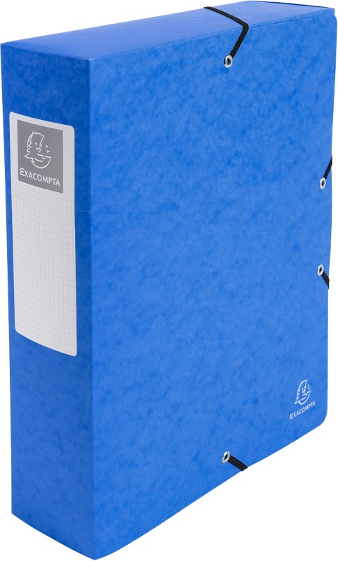 Exacompta Filing Box 50832E A4+ Mottled Pressboard 25 (W) X 33 (H) Cm Blue 8.0 Cm Pack Of 6