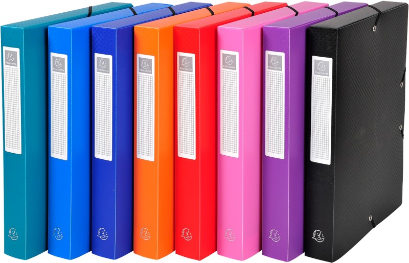 Thumbnail - Exacompta OpaK Archivbox 5970E DIN A4 PP (Polypropylen) 25 (B) x 33 (H) cm Farbig sortiert 4,0 cm 8 Stück