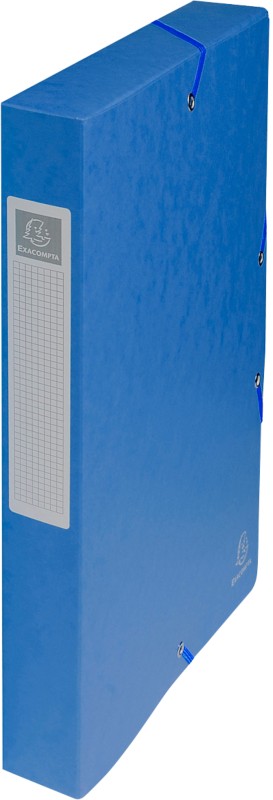 Exacompta Archivbox 50402E DIN A4 Manila 25 (B) x 33 (H) cm Blau 4,0 cm 8 Stück