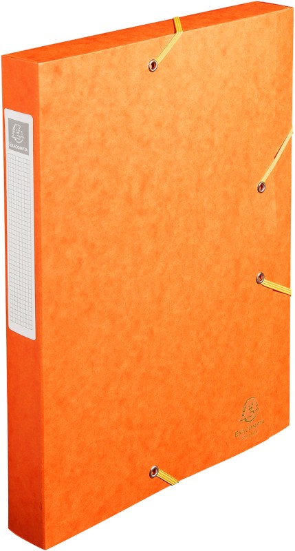 Exacompta Archivboxen 14017H DIN A4 Orange Beschichteter Manila Karton 25 x 33 cm 10 Stück