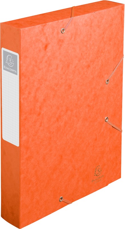 Exacompta Archivboxen 16017H DIN A4 Orange Beschichteter Manila Karton 25 x 33 cm 10 Stück