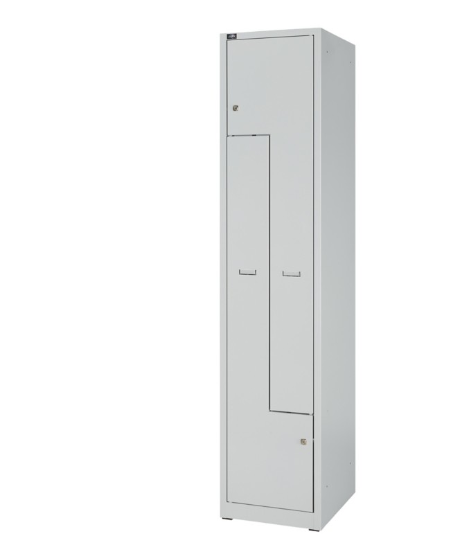 Bisley Light LIGHT Stahl Schließfach 8 Türen 8 Abteile Schlüssel 400 x 500 x 1.850 mm Hellgrau