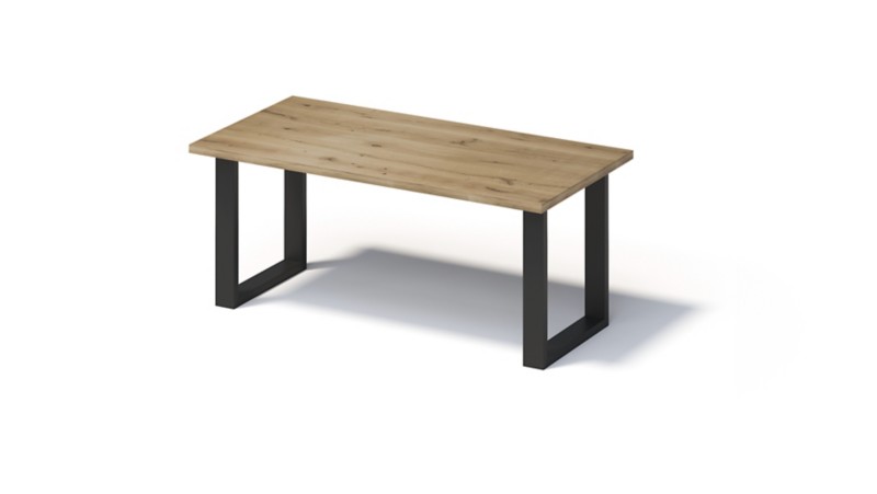 Bisley Fortis Table Regular, 1800 x 900 mm, gerade Kante, geölte Oberfläche, O-Gestell, Oberfläche: P natürlich / Gestel...