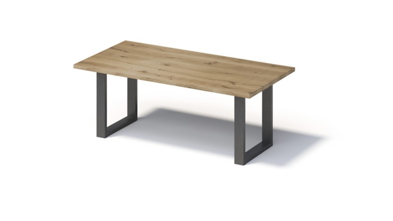 Bisley Fortis Konferenztisch Rechteckig Eiche O-Fuß-Gestell 2.000 (B) x 1.000 (T) x 740 (H) mm Holz, Stahl