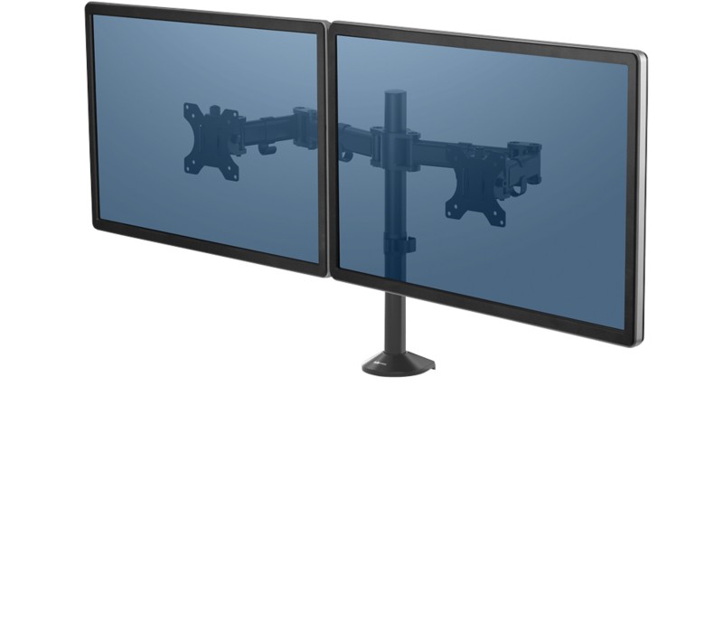 Image of Fellowes Dualer Monitorarm Reflex höhenverstellbar 550 x 116 X 490mm 27 Zoll Schwarz