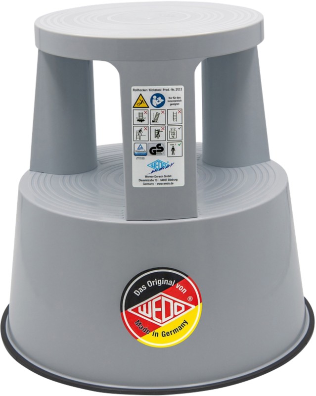 WEDO Rollhocker 212 237 Hellgrau 44 x 44 x 43 cm