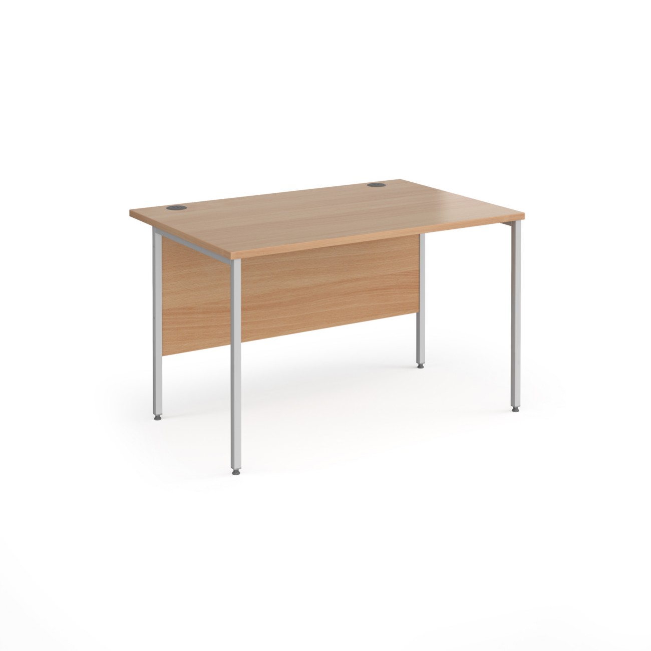 Dams International Contract 25 Straight Desk Rectangular Beech H-Frame 1,200 (W) X 800 (D) X 725 (H) Mm Mfc (Melamine Faced Chipboard)