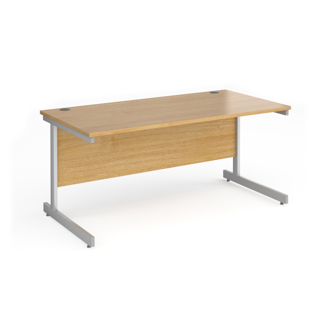 Dams International Contract 25 Straight Desk Rectangular Oak Cantilever 1,600 (W) X 800 (D) X 725 (H) Mm Mfc (Melamine Faced Chipboard)