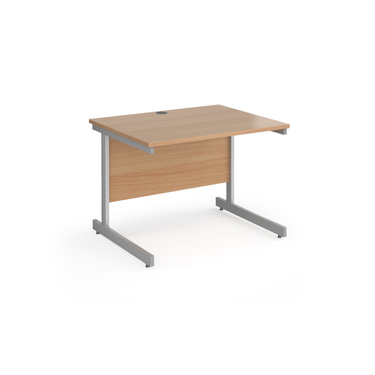 Dams International Contract 25 Straight Desk Rectangular Beech Cantilever 1,000 (W) X 800 (D) X 725 (H) Mm Mfc (Melamine Faced Chipboard)