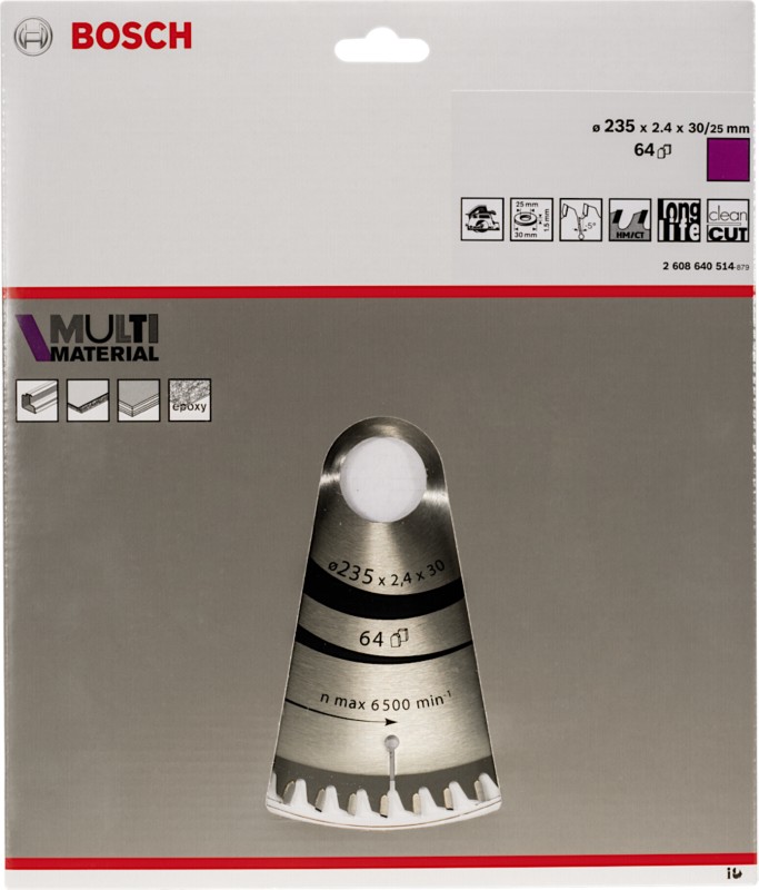 Image of Bosch Multi Material Kreissägeblatt MM MU H 235x30-64