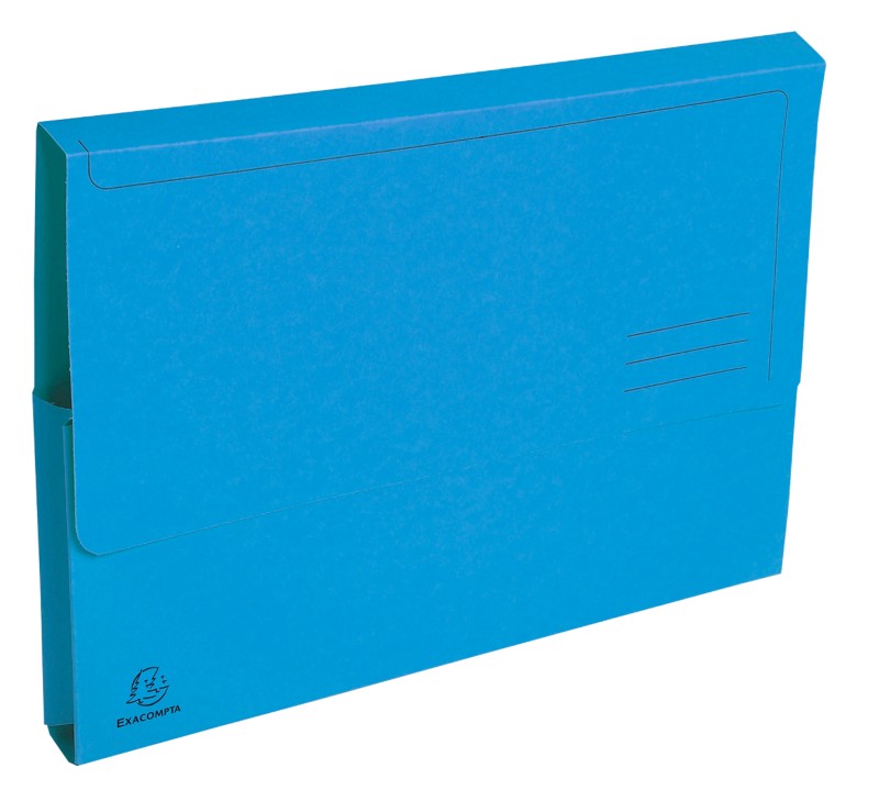 Thumbnail - Exacompta Dokumentenmappe 46972E DIN A4 Karton 24 (B) x 32 (H) cm Blau 100 Stück