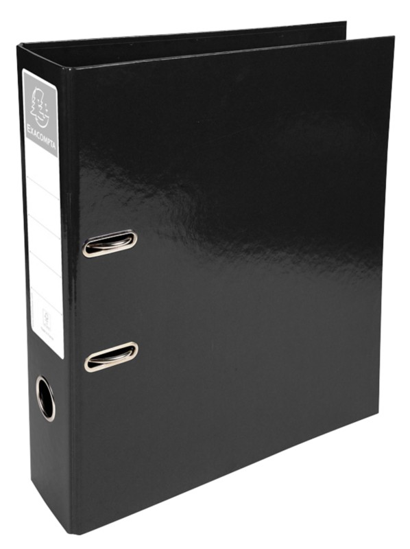 Exacompta Iderama Prem Touch Breit Ordner DIN A4 70 mm Schwarz 2 Ringe 53621E PVC (Polyvinylchlorid) Glänzend Hochformat...