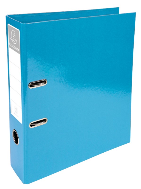 Thumbnail - Exacompta Iderama Prem Touch Breit Ordner DIN A4 70 mm Hellblau 2 Ringe 53627E Pappkarton Glänzend Hochformat 10 Stück