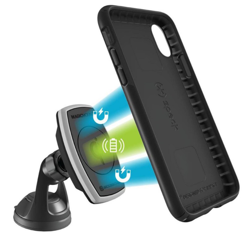 Speck Mount case voor mobiele telefoon Apple iPhone XS Max Zwart