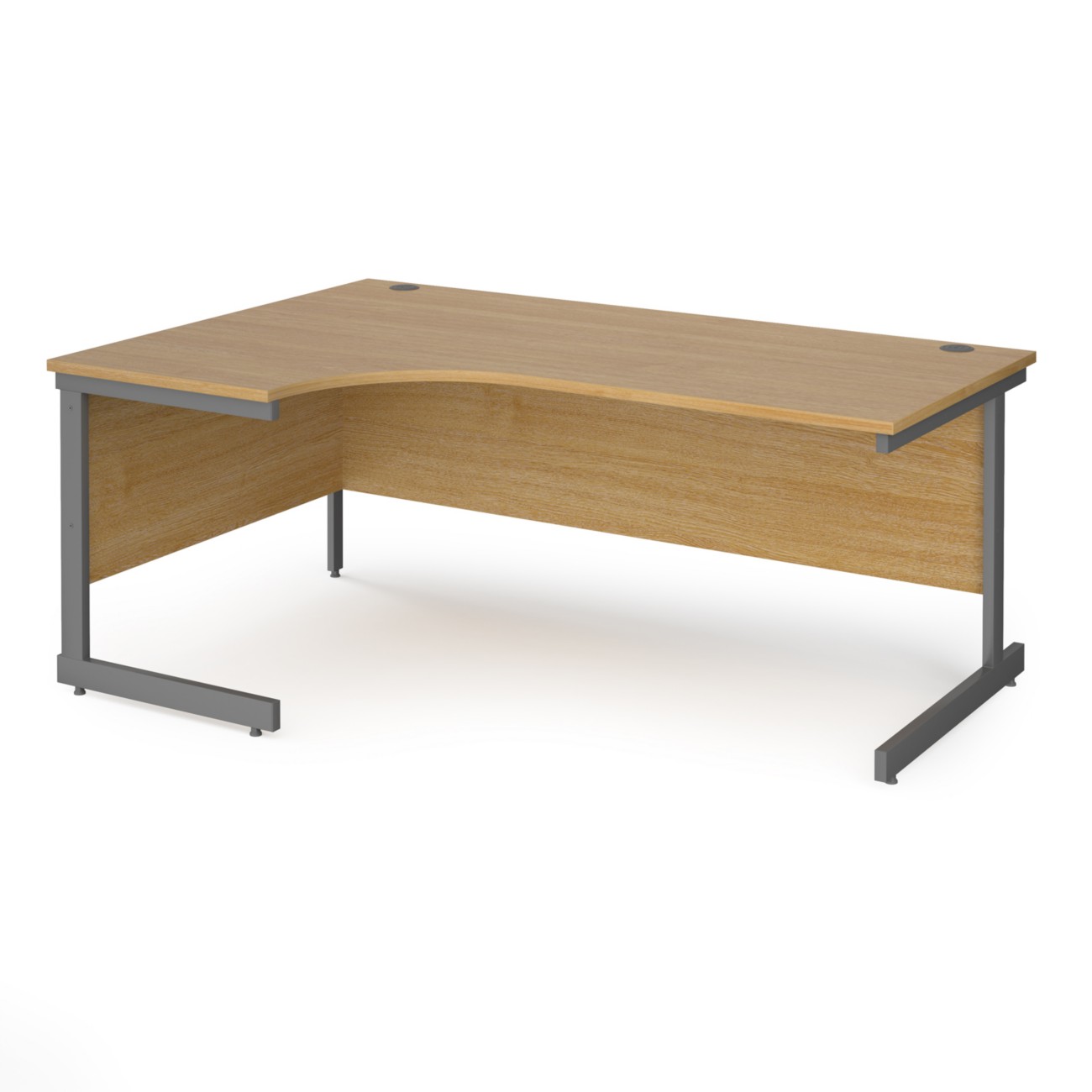 Dams International Contract 25 Left Hand Corner Desk Corner Oak Cantilever 1,800 (W) X 1,200 (D) X 725 (H) Mm Mfc (Melamine Faced Chipboard)