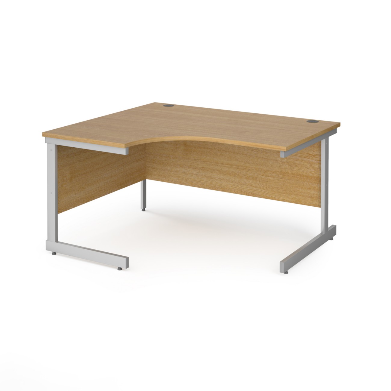 Dams International Contract 25 Left Hand Corner Desk Corner Oak Cantilever 1,400 (W) X 1,200 (D) X 725 (H) Mm Mfc (Melamine Faced Chipboard)