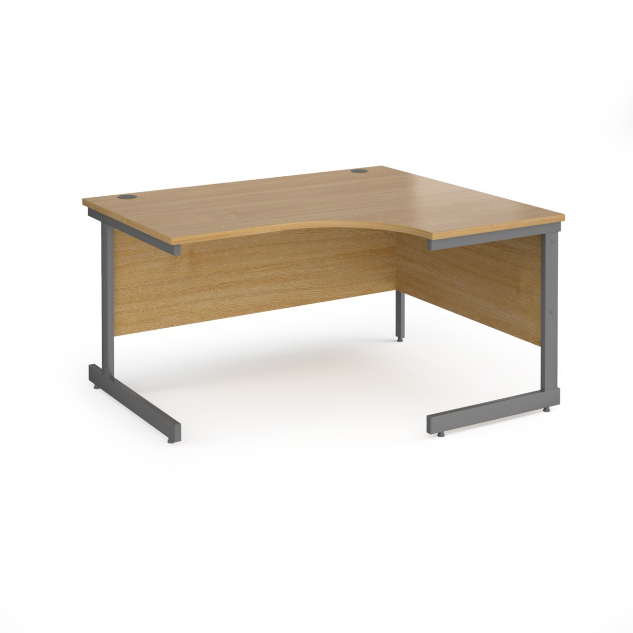 Dams International Contract 25 Right Hand Corner Desk Corner Oak Cantilever 1,400 (W) X 1,200 (D) X 725 (H) Mm Mfc (Melamine Faced Chipboard)