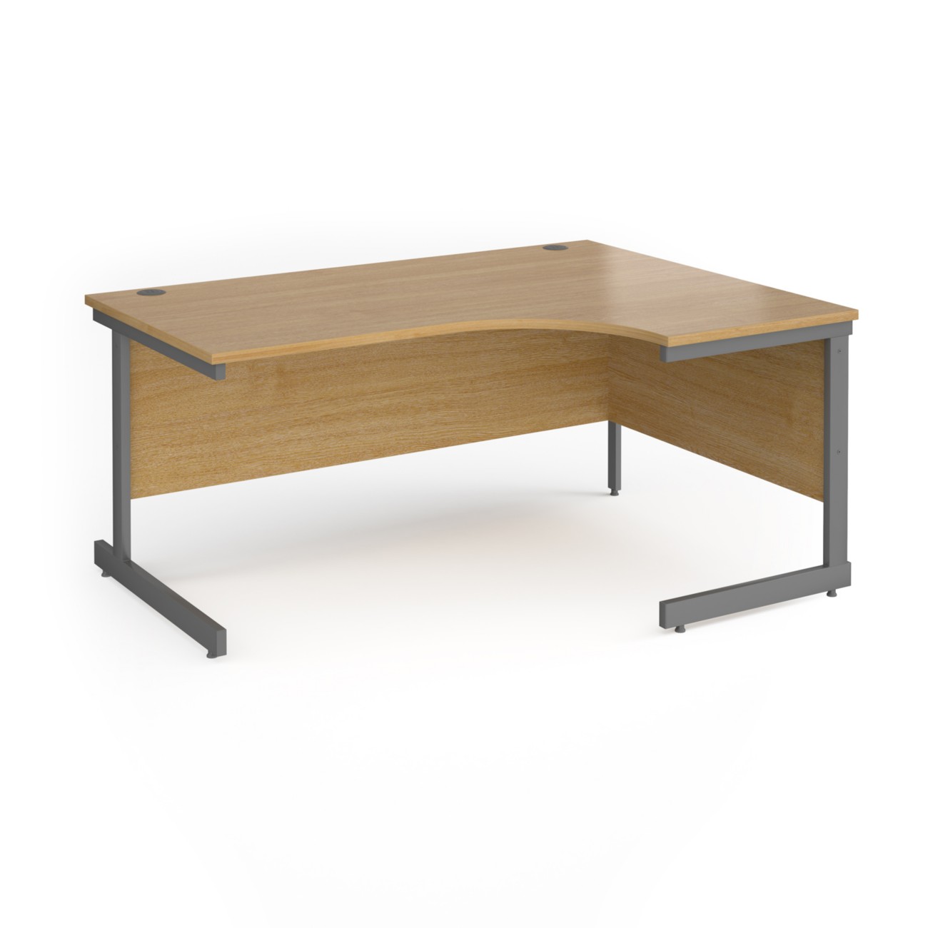 Dams International Contract 25 Right Hand Corner Desk Corner Oak Cantilever 1,600 (W) X 1,200 (D) X 725 (H) Mm Mfc (Melamine Faced Chipboard)
