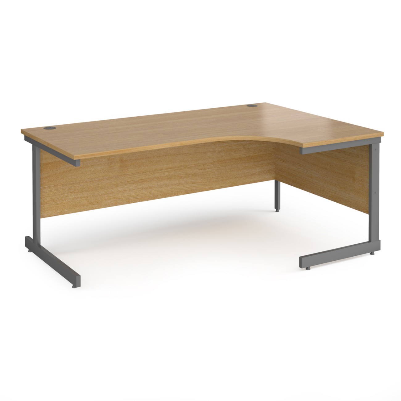Dams International Contract 25 Right Hand Corner Desk Corner Oak Cantilever 1,800 (W) X 1,200 (D) X 725 (H) Mm Mfc (Melamine Faced Chipboard)