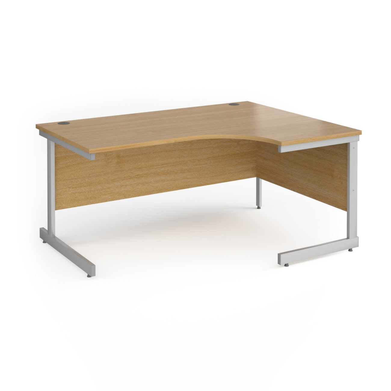 Dams International Contract 25 Right Hand Corner Desk Corner Oak Cantilever 1,600 (W) X 1,200 (D) X 725 (H) Mm Mfc (Melamine Faced Chipboard)
