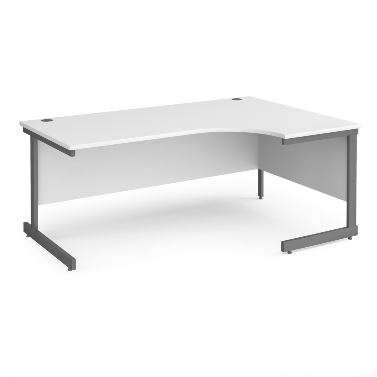 Dams International Contract 25 Right Hand Corner Desk Corner White Cantilever 1,800 (W) X 1,200 (D) X 725 (H) Mm Mfc (Melamine Faced Chipboard)