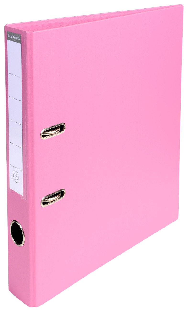 Thumbnail - Exacompta Prem Touch Ordner Schmal DIN A4 50 mm Rosa 2 Ringe 53555E Kunststoff Hochformat 10 Stück
