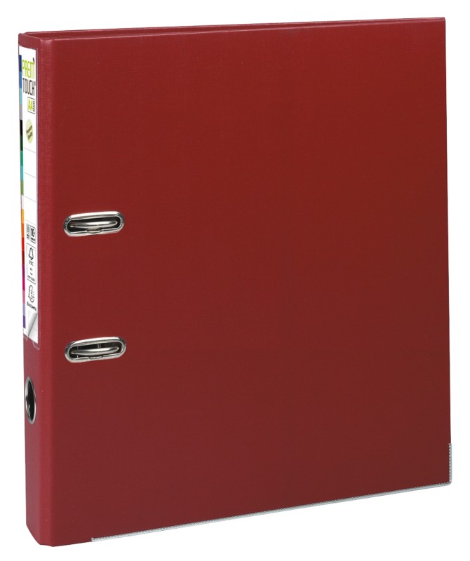 Thumbnail - Exacompta Prem Touch Schmal Ordner DIN A4 50 mm Burgunder 2 Ringe 53104E Kunststoff Hochformat 10 Stück