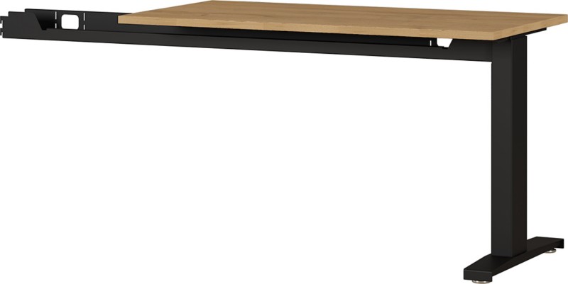 GERMANIA Schreibtisch-Erweiterung 4241-582AUFB Eiche, Schwarz 1.130 x 600 x 870 mm