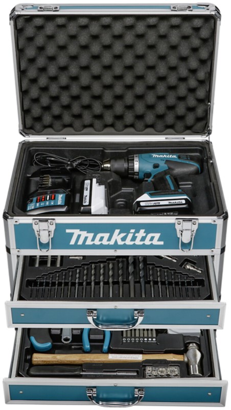 Image of Makita DF457DWEX6 2x1,3 Ah + 102 tlg Zub. + Koffer