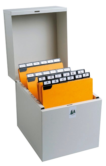 Exacompta Karteikartenbox 54718E 295 x 245 x 192 mm Grau Metall