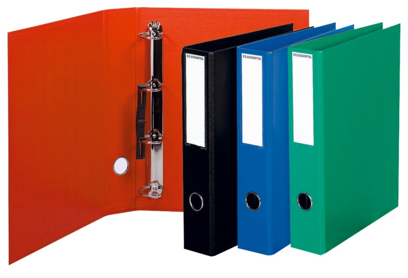 Thumbnail - Exacompta Ringbuch 4 Ringe Kaschierter Karton PVC/PU A4 Maxi Farbig sortiert 10 Stück