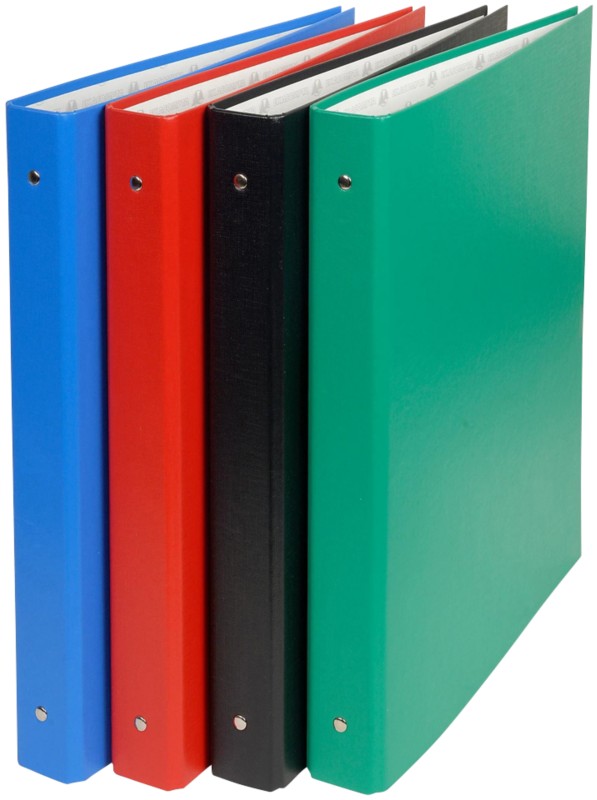 Exacompta Ringbuch 4 Ringe Kaschierter Karton PVC/PU ?24 x 32 cm Farbig sortiert 10 Stück