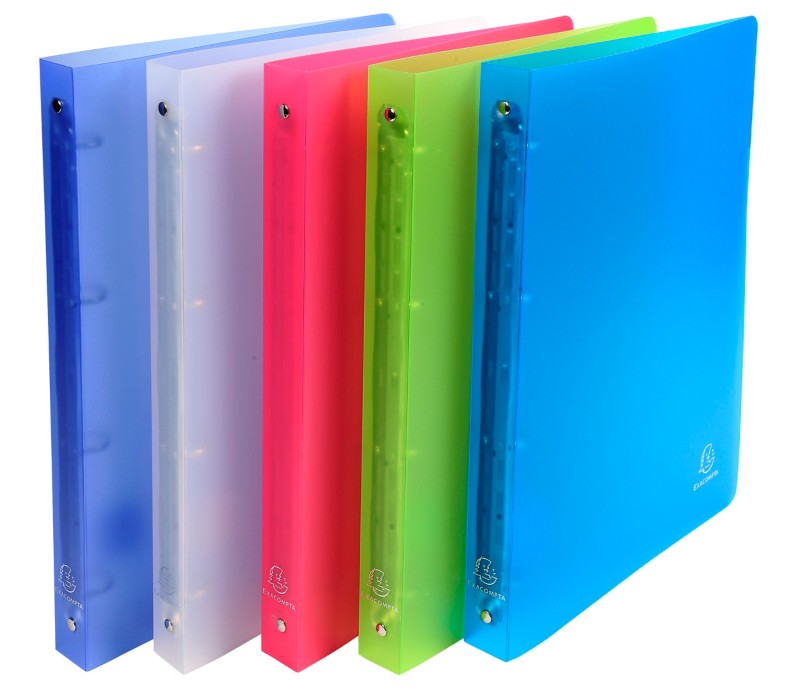 Thumbnail - Exacompta Ringbuch 51469E 4 Ringe Polypropylen DIN A4 Farbig sortiert 20 Stück