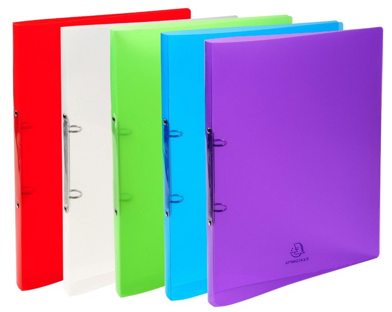 Thumbnail - Exacompta Ringbuch 2 Ringe 15 mm Polypropylen DIN A4 Farbig sortiert 30 Stück