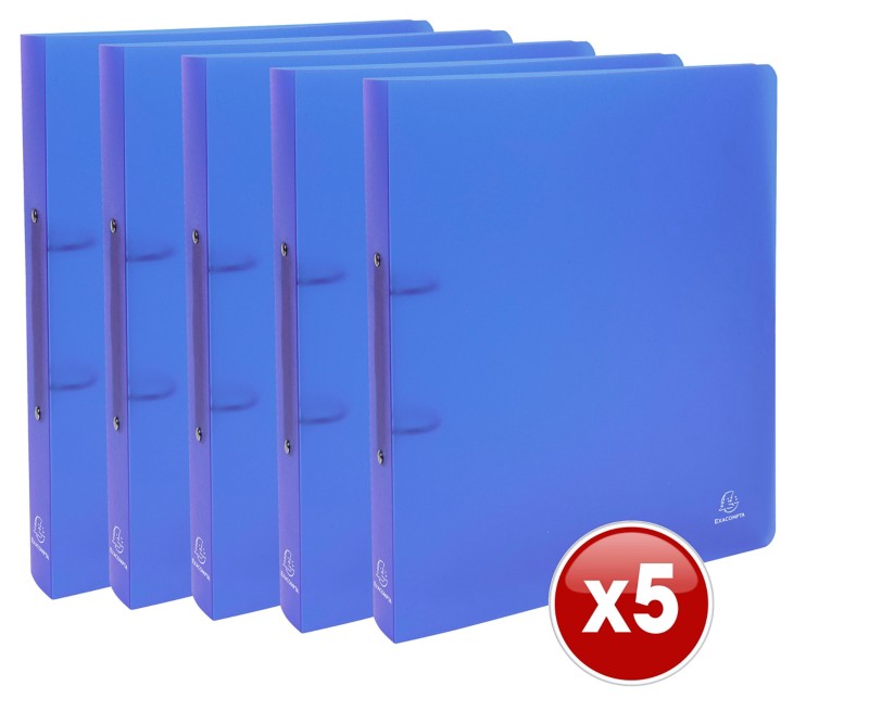 Exacompta Ringbuch 2 Ringe Polypropylen A4 Maxi Blau 15 Stück