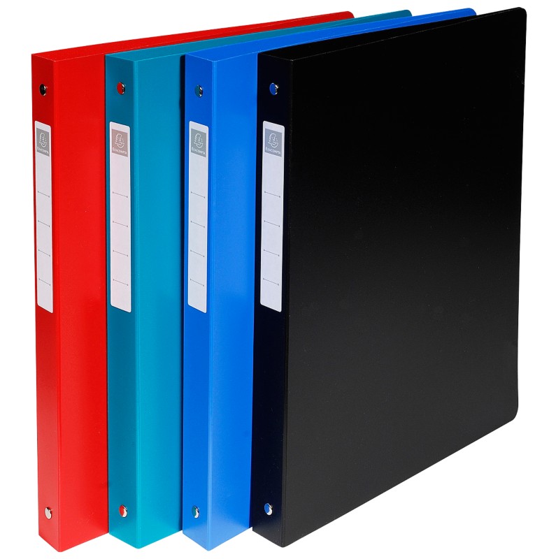 Exacompta Opak 20 Mm Ring Binder Pp (Polypropylene) A4 4 Rings Assorted 51290E 1Pack Of 5