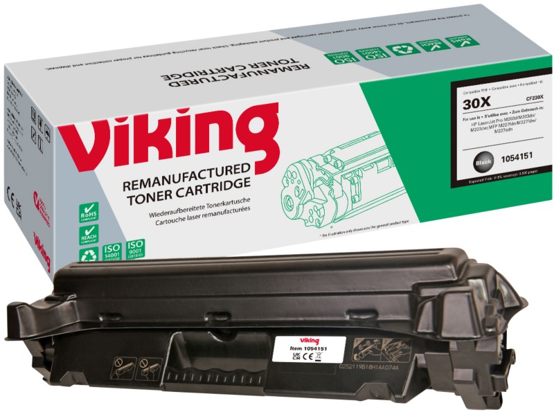 Viking 30X Kompatibel HP Tonerkartusche CF230X Schwarz