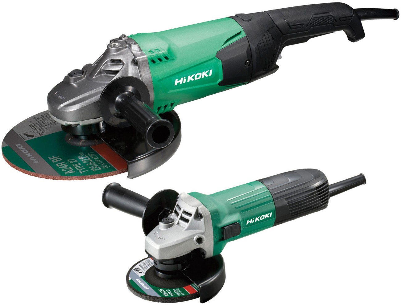 Hitachi Hikoki Hg23st/G12ss/J1 115-230Mm 240V Angle Grinder Twin Pack