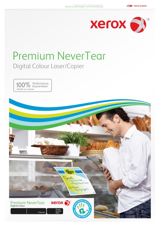 Xerox Premium NeverTear DIN A4 Polyesterfolie Leuchtendes Gelb 160 g/m² Matt 100 Blatt