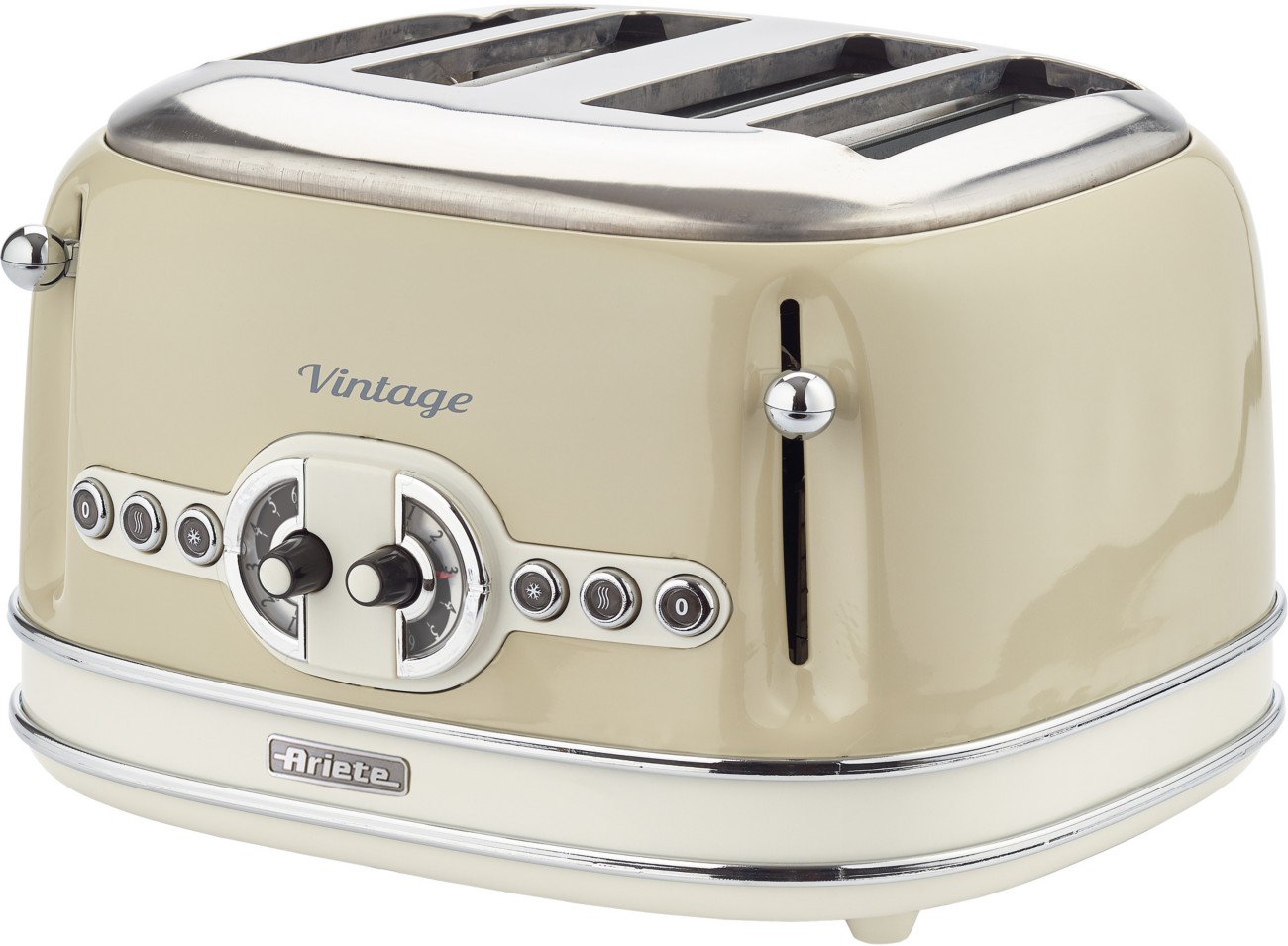 Ariete Toaster 4 Slices Stainless Steel Vintage 1600W Beige - Image 9