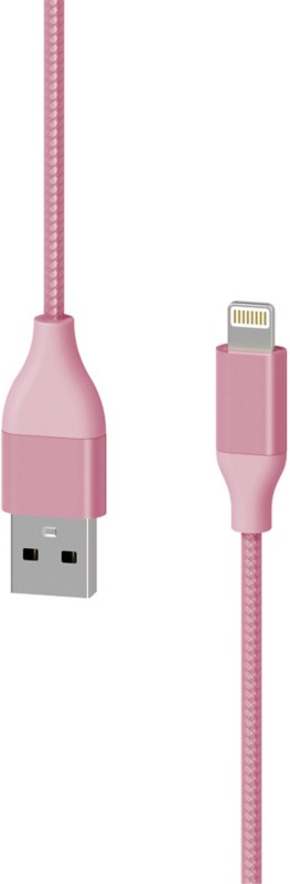 XLAYER 217079 1 x USB Stecker auf 1 x Apple Lightning Stecker Ladekabel 1,5m Rosa